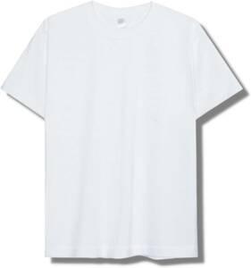 新品 送料無料 ホワイト M メンズ 厚手 肉厚生地 ポケット付き 半袖 Tシャツ 綿100% クルーネック カットソー トップス (M, ホワイト)