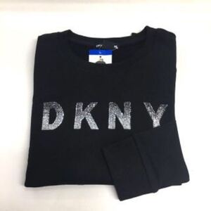 新品未使用 DKNY ダナキャランニューヨーク スウェット トレーナー レディース M キラキラロゴ