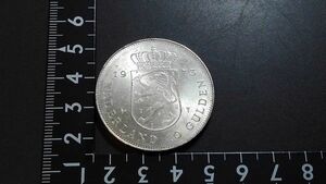 オランダ　１９７３年　ウィルヘミナ女王　１０グルデン記念銀貨　未使用　２４ｇ　