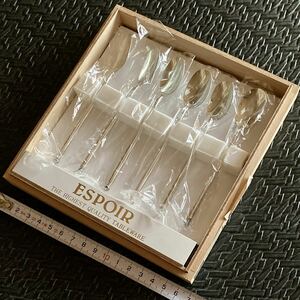 スプーン ☆ spoon ☆ ティースプーン ☆ teaspoon ☆ ESPOIR ☆ martian ☆ 木箱 ☆ コーヒー ☆ 6本 ☆ 三越 ☆ 中古品 ☆ 未使用 ☆