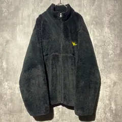 美品 Mark Gonzales ボアジャケット フリースジャケット マークゴンザレス マーク・ゴンザレス ボアフリース トレーナー ジップアップ ワンポイント ブラック ストリート スケーター