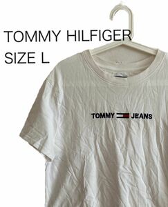 【送料無料】中古 TOMMY HILFIGER トミーヒルフィガー Tシャツ 刺繍 サイズL