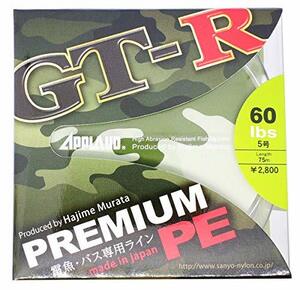 サンヨーナイロン PEライン GT-R プレミアムPE 75m 5号 60lb 8本 シルバーグレー