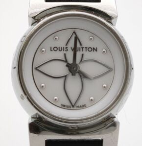 ルイヴィトン　タンブール　Q151C　クォーツ　レザー　ホワイト　レディース　箱付　腕時計　中古　◆3111/藤枝インター店