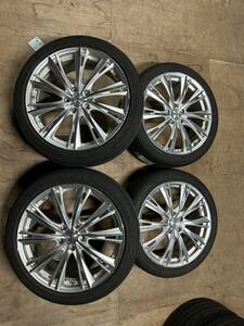 中古夏タイヤホイールセット　225/45R19　デリンテ THUNADER D7 ウェッズ レオニスWX　4本セット　　★☆送料安★☆