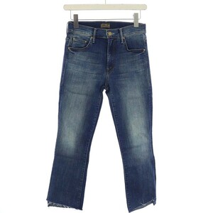 マザー Deuxieme Classe 取扱い INSIDER CROP STEP FRAY デニム パンツ ジーンズ カットオフ クロップド W25 M 紺 1157-173 レディース