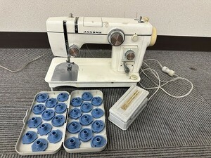 L017-S3-14524 JANOME ジャノメ MODEL 802 ミシン ハンドクラフト 手工芸 裁縫 フットペダル カム付 現状品①