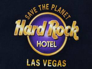 90s 80s USA製 当時物 ビンテージ オリジナル ハード ロック Hard Rock HOTEL プリント 黒ボディ Tee Tシャツ アメカジ シングルステッチ M