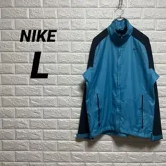 ナイキ　NIKE   ナイロンジャケット　【L】　水色　長袖　ゆったり　メンズ