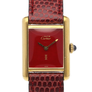 カルティエ マストタンク ヴェルメイユ 腕時計 時計 シルバー925 手巻き レディース 1年保証 CARTIER 中古