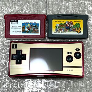 〈美品・画面ヤケなし・動作確認済み〉GBM GBA ゲームボーイミクロ 本体 ファミコン バージョン OXY-001 GAMEBOY micro FAMICOM GBA