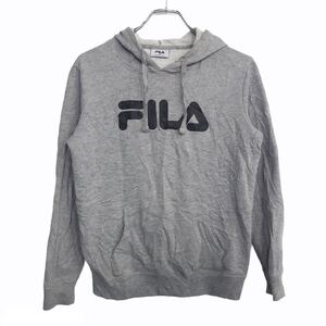 FILA スウェットパーカー Mサイズくらい フィラ キッズ グレー 古着卸アメリカ仕入 t2107-3948