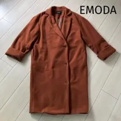 EMODA エモダ　コート　テラコッタ　オーバーサイズ 　チェスターコート