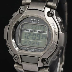 1円 箱/コマ2付 稼動 良品 カシオ Gショック MR-G MRG-220T チタン QZ デジタル文字盤 メンズ腕時計 KTR 6920100
