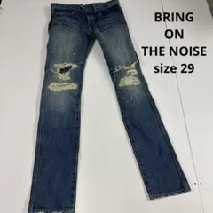 BRING ON THE NOISE デニムパンツ　クラッシュ　ダメージ　古着