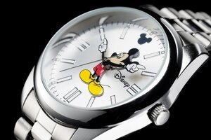 1円～ 1スタ アナザーヘブン×Disney限定MICKEYミッキーマウス別注コラボ時計オイスターパーペチュアル41mm7colors/シルバーSILVER