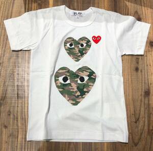 COMME des GARCONS PLAY　白Tシャツ　レディースSサイズ　AZ-T245