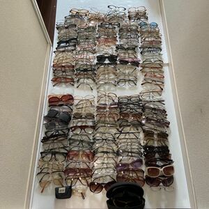 ジャンク メガネ 眼鏡フレーム・サングラス 210点以上まとめ売り 大量 セット めがね 老眼鏡 6.6キロ