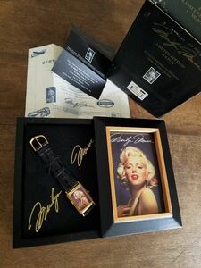 90s レア FOSSIL マリリン モンロー LIMITED EDITION WATCH 限定 腕時計 ナンバリング 刻印 元箱 収納 ケース 付き MARILYN MONROE 1995