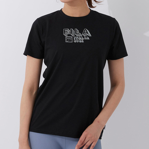 【ゆうパケット対応】FILA フィラ 半袖Tシャツ Lサイズ ブラック 412-693 [管理:1400000527]