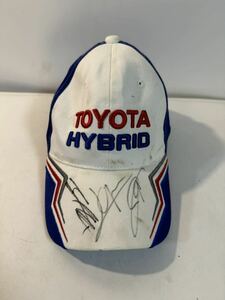 TOYOTA HYBRID サイン入り キャップ トヨタ ハイブリッド オートレース モーターレース スーパーカー super gt カーレース