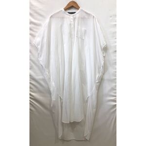 【mizuiro ind】ミズイロインド シャツワンピース ノースリーブ WHT ts202410