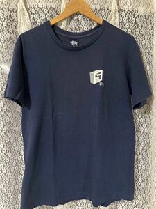 STUSSY/半袖tシャツ/90年代後期/紺タグ/青タグ/USA物/アメリカ製/サイズM/