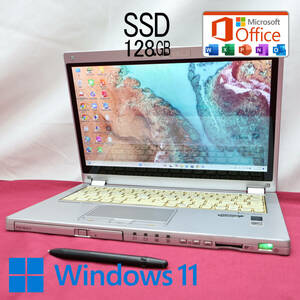 ★完動品 高性能5世代i5！SSD128GB★CF-MX4 Core i5-5300U Webカメラ Win11 MS Office 中古品 ノートPC★P77426