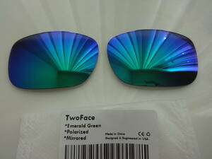 処分価格!！★オークリー ツーフェイス 用 カスタム偏光レンズ GREEN Color Polarized 新品　Oakley TWO FACE Sunglasses　TWOFACE