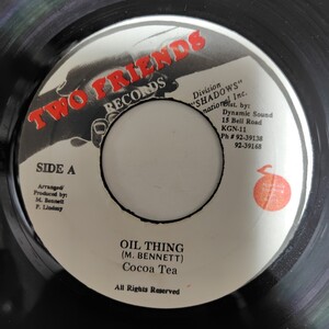 COCOA TEA／OIL THING アナログ盤7インチシングルレコード