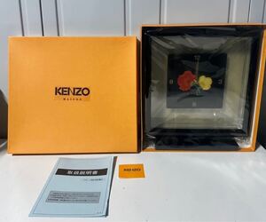 新品 未使用 KENZO 金蓮花角時計 大 LT-4B9080 置時計 置き時計 