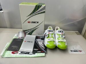 BK☆ 新品 未使用 SIDI ERGO 3 LIQUIGAS SP サイズ EUR 41 日本サイズ 25.3cm WHITE GREEN 箱付き 付属品有り サイクリングシューズ 靴
