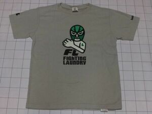 ◆Tシャツ 半袖 サイズ(S) FIGHTING Laundry(ランドリー) マスクマン グレー◆古着 同梱可 プロレス MASKMAN パンソンワークス