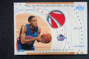 Tayshaun Prince 2002-03 Upper Deck Ultimate Collection Game Jersey Patch #04/15