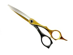 未使用品 SCISSORS JAPAN シザーズジャパン シザー QVシリーズ 6インチ LSBS加工 オーダー品 ゴールド×ブラック 美容師 理容師