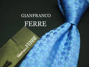 未使用品【GIANFRANCO FERRE ジャンフランコフェレ】 C1238 ブルーパープル系 SILK ブランド ネクタイ 古着 良品