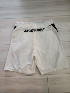 夏本番！ JACK BUNNY ジャックバニー パーリーゲイツ ストレッチ ハーフパンツ ホワイト サイズ6 メンズ ゴルフウェア