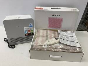 ★◆【USED】暖房器具③ 2点セット パナソニック セラミックファンヒーター DS-FN1200 電気掛敷毛布 MB-721C 120サイズ