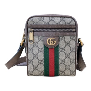 グッチ GUCCI オフィディアGGショルダーバッグ 598127 ベージュ　ブラウン GGスプリームキャンバス ショルダーバッグ レディース 中古