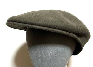 【美品】KANGOL WOOL 504 HUNTING CAP（L）オリーブ カンゴール ウール ハンチング キャップ オールドスクール