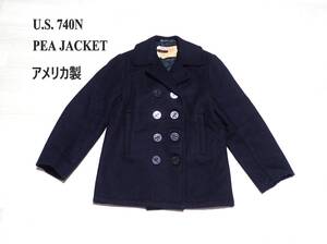 ☆アメリカ製　☆U.S. 740N　PEA JACKET　☆SCHOTT　☆ピーコート　☆ヴィンテージ　☆ブラック　☆レディース　☆Mサイズ相当　