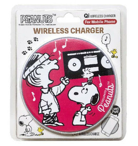 【即発送】スヌーピー SNOOPY ワイヤレス充電器 iPhone Android Qi対応 かわいい ピンク※北海道沖縄発送不可