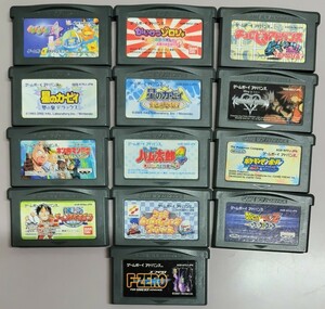 ゲームボーイアドバンスソフト13本まとめ　ポケモン/ゾロリ/チョロQ/キングダムハーツ/キン肉マン/ドラゴンボール/カービィ/ワンピース