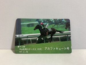 ▼アルファキュート号　中山牝馬ステークス　テレホンカード　50度　未使用