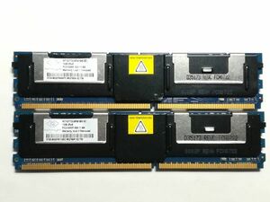 中古品★Nanya サーバー用メモリ 1GB 2Rx8 PC2-5300F-555-11-B4★1G×2枚 計2GB