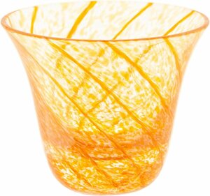 ぐい呑み おちょこ 冷酒グラス 杯 ハンドメイド 日本製 東洋佐々木ガラス オレンジ 約65ml 業務用 寿司屋 居酒屋 バー