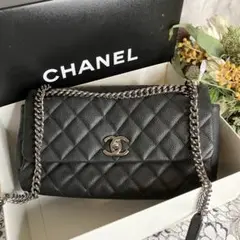 CHANEL シャネル【美品】キャビアスキン マトラッセ ショルダーバッグ