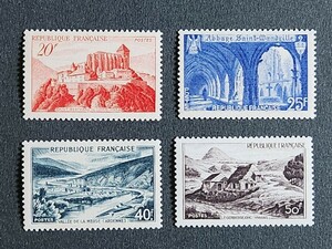 フランス 1949年 観光切手 4種完 NH 