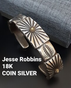 新品 Jesse Robbins ジェシーロビンズ 18K コインシルバー バングル インディアンジュエリー 重厚70g マライカ購入 1月20日まで限定再出品