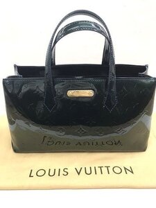 キングラム［19］LOUIS VUITTON ルイ ヴィトン ヴェルニ ウィルシャーPM ハンドバッグ M93684 グリーン系 保存袋付 @851 H